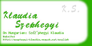 klaudia szephegyi business card